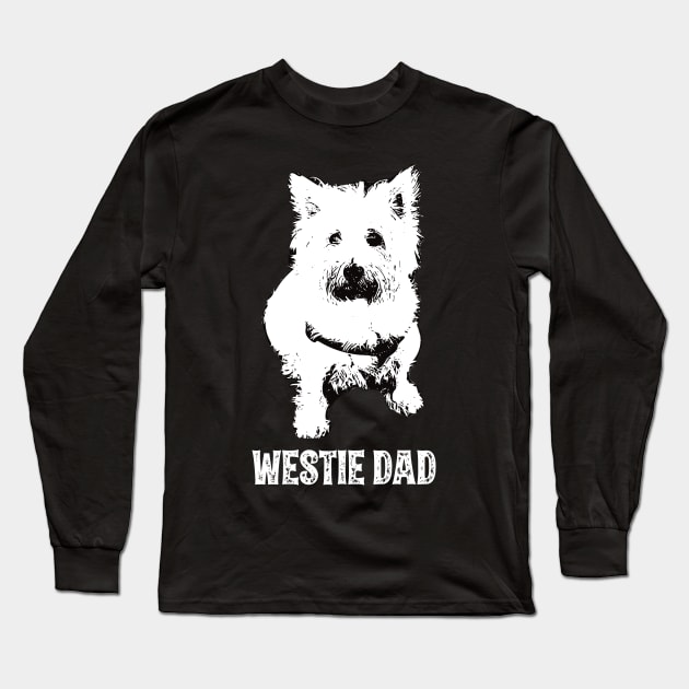 West Highland White Terrier Dad Long Sleeve T-Shirt by DoggyStyles